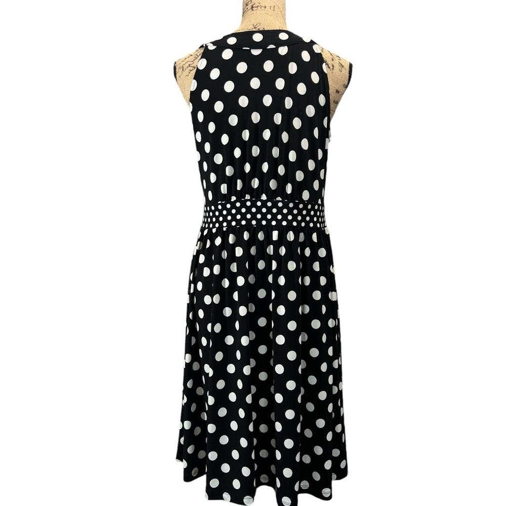 Apt.9 EC. Black and white pullover polka dot dress. Size medium - Picture 5 of 6